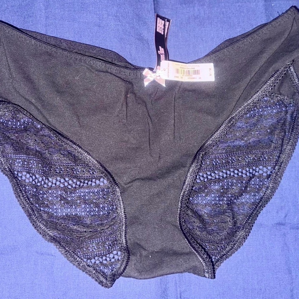 PINK Victoria's Secret Black Lace Panties Intimates